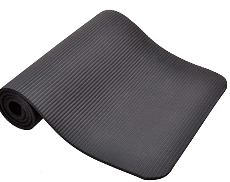 Exercise Yoga Mat with Knee Pad and Carrying Strap