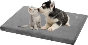 DERICOR Stylish Dog Bed Mat Dog Crate Pad Mattress Reversible (Cool & Warm), Water Proof Linings,